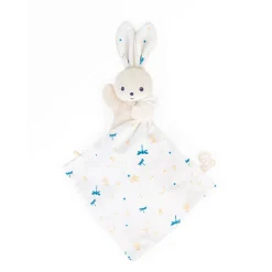 Kaloo Doudou Bio^Doudou Lapin Carre Douceur Blanc Delicat