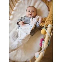 Kaloo Doudou Bio^Doudou Lapin Carre Douceur Blanc Delicat