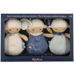 Kaloo Doudou Animal^Doudous Attache Tetines Moutons (Set De 3)