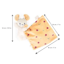 Kaloo Doudou Bio^Doudou Souris Carre Douceur Fruits De Saison