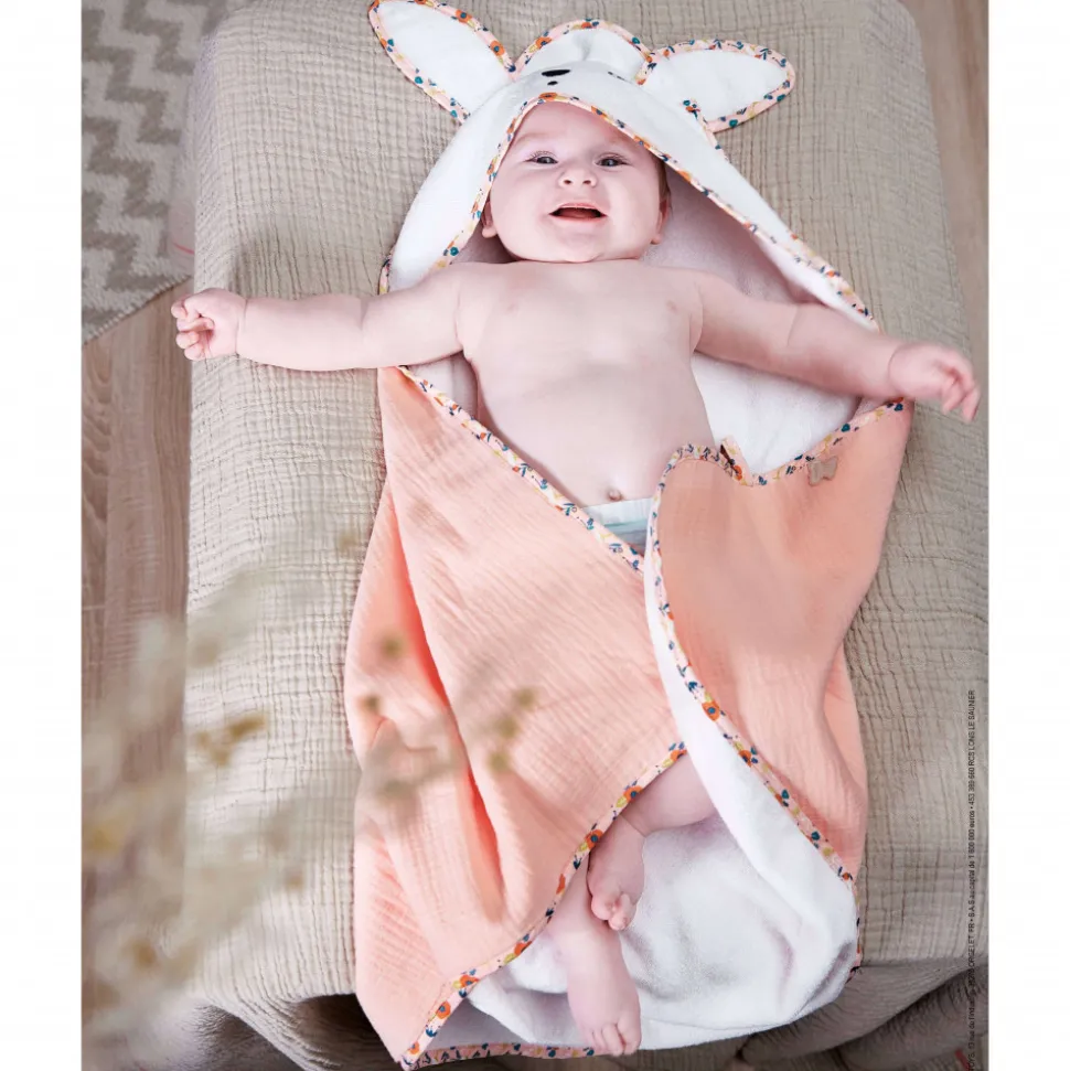 Kaloo Linge^Ma Cape De Bain Lapin Coquelicot